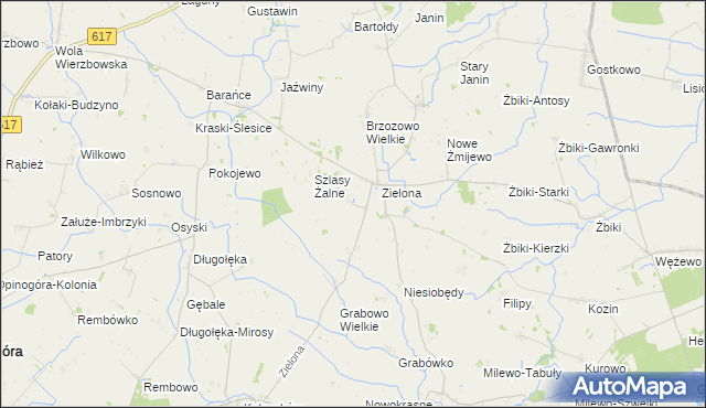 mapa Szlasy-Umiemy, Szlasy-Umiemy na mapie Targeo