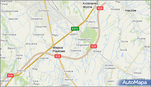 mapa Targowiska, Targowiska na mapie Targeo