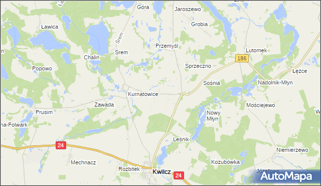 mapa Upartowo, Upartowo na mapie Targeo