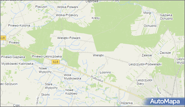 mapa Wielątki, Wielątki na mapie Targeo