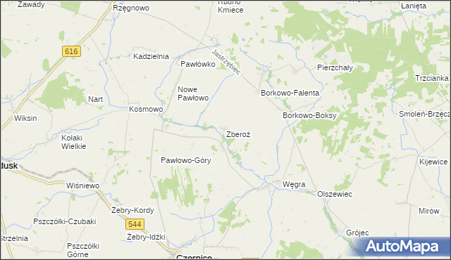 mapa Zberoż, Zberoż na mapie Targeo