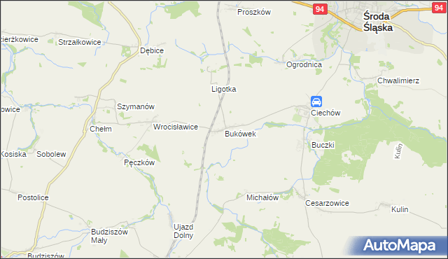mapa Bukówek, Bukówek na mapie Targeo