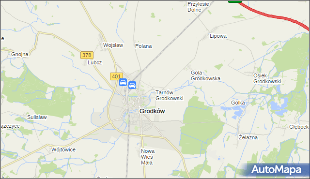 mapa Tarnów Grodkowski, Tarnów Grodkowski na mapie Targeo