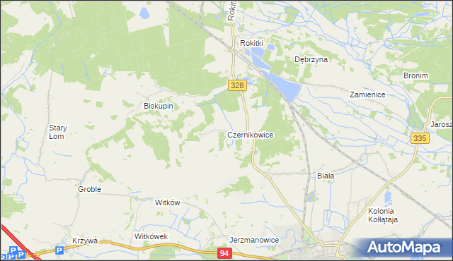 mapa Czernikowice, Czernikowice na mapie Targeo