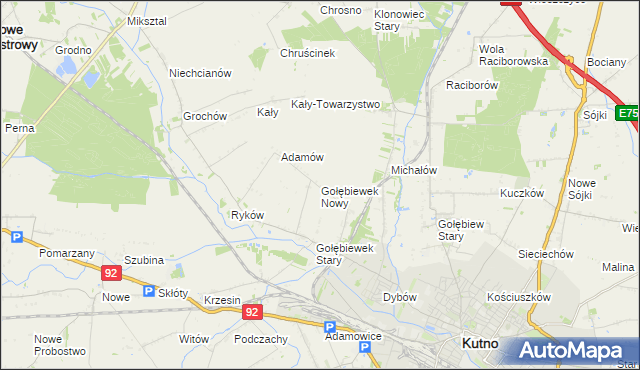 mapa Gołębiewek Nowy, Gołębiewek Nowy na mapie Targeo