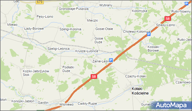 mapa Gosie Małe, Gosie Małe na mapie Targeo