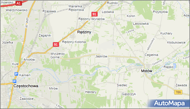 mapa Jaskrów, Jaskrów na mapie Targeo