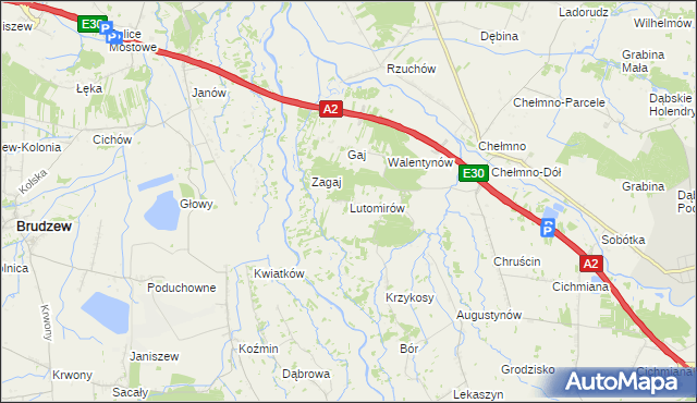 mapa Lutomirów, Lutomirów na mapie Targeo