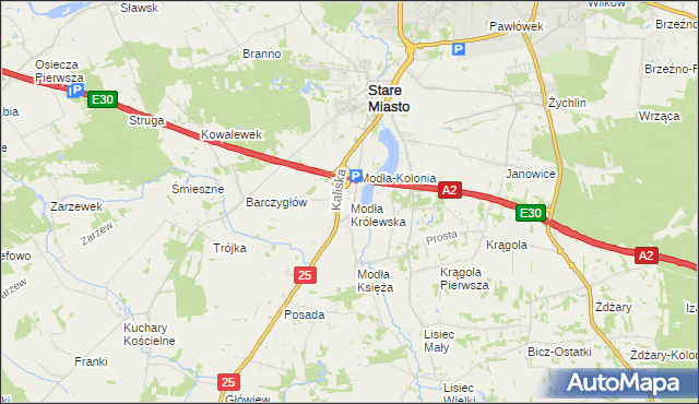 mapa Modła Królewska, Modła Królewska na mapie Targeo