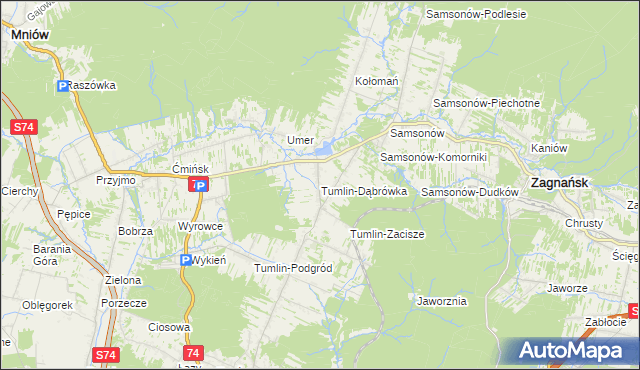 mapa Tumlin-Dąbrówka, Tumlin-Dąbrówka na mapie Targeo