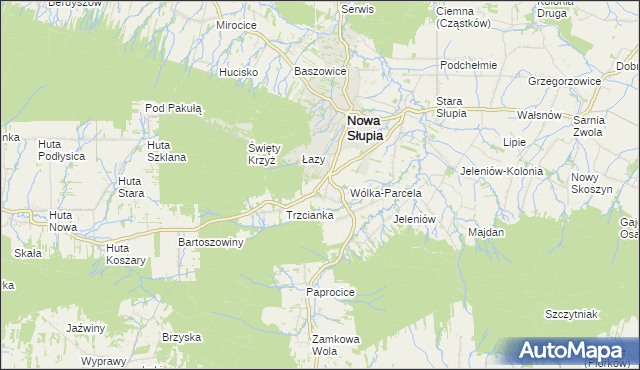 mapa Milanowska Wólka, Milanowska Wólka na mapie Targeo