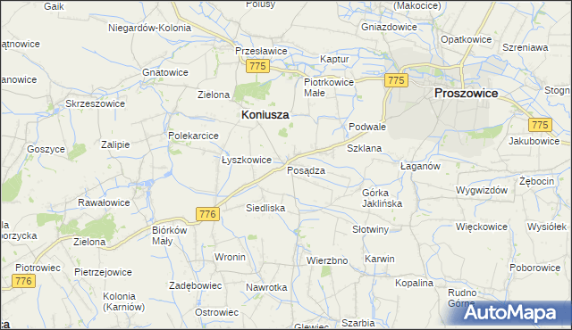 mapa Posądza, Posądza na mapie Targeo