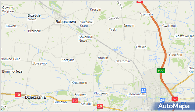 mapa Arcelin, Arcelin na mapie Targeo