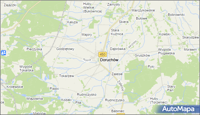 mapa Doruchów, Doruchów na mapie Targeo