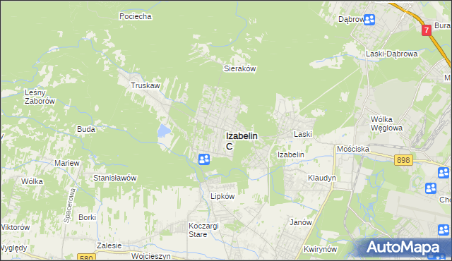 mapa Izabelin C, Izabelin C na mapie Targeo