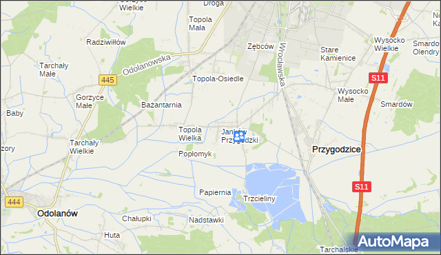 mapa Janków Przygodzki, Janków Przygodzki na mapie Targeo