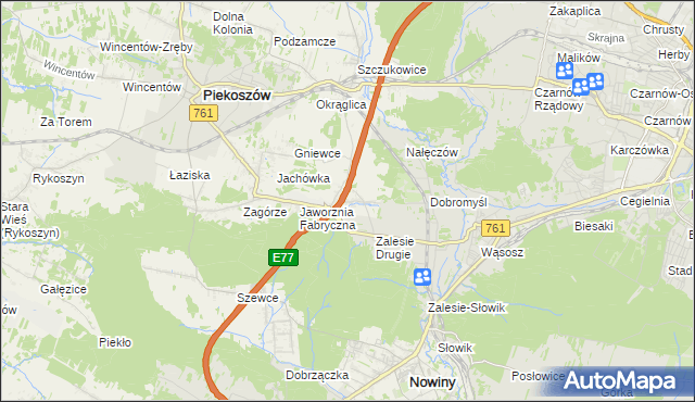 mapa Janów gmina Piekoszów, Janów gmina Piekoszów na mapie Targeo