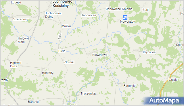 mapa Klewinowo, Klewinowo na mapie Targeo