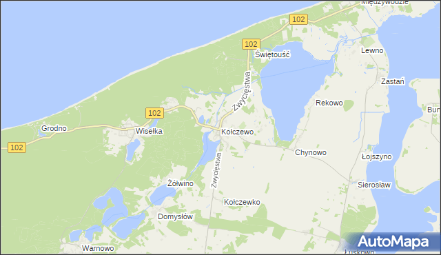 mapa Kołczewo, Kołczewo na mapie Targeo