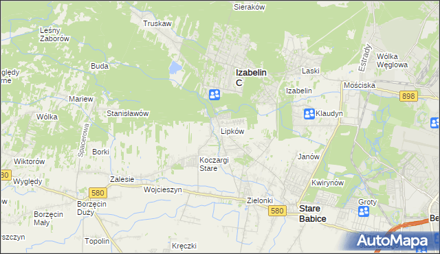 mapa Lipków, Lipków na mapie Targeo