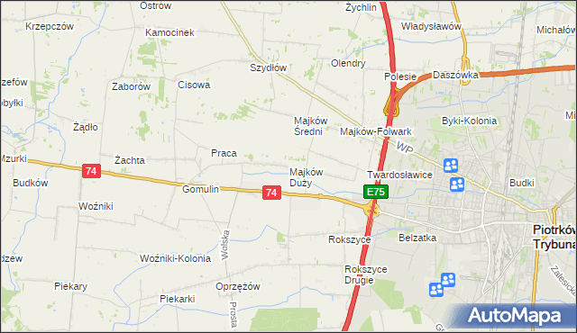 mapa Majków Duży, Majków Duży na mapie Targeo