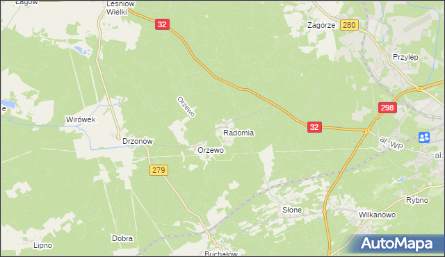 mapa Radomia, Radomia na mapie Targeo