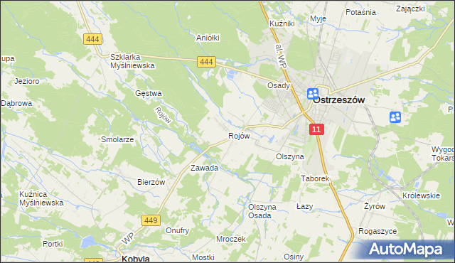 mapa Rojów, Rojów na mapie Targeo