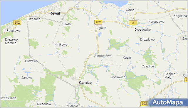 mapa Skrobotowo, Skrobotowo na mapie Targeo