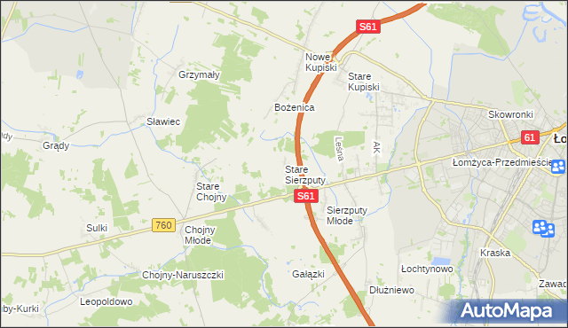 mapa Stare Sierzputy, Stare Sierzputy na mapie Targeo