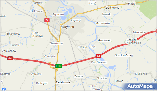 mapa Święte gmina Radymno, Święte gmina Radymno na mapie Targeo