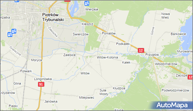 mapa Witów-Kolonia, Witów-Kolonia na mapie Targeo