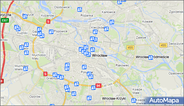 mapa Wrocławia, Wrocław na mapie Targeo