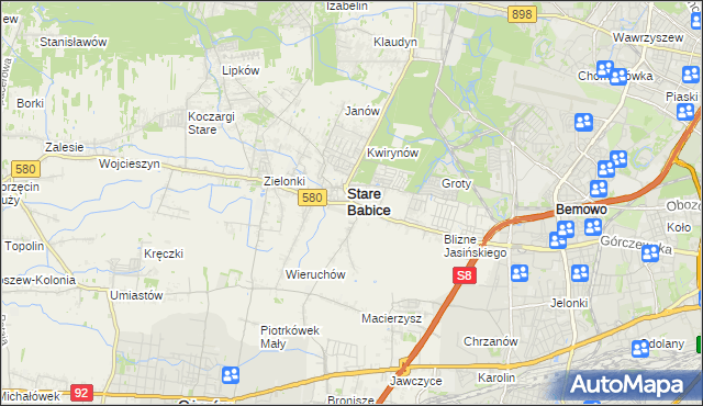 mapa Babice Nowe, Babice Nowe na mapie Targeo