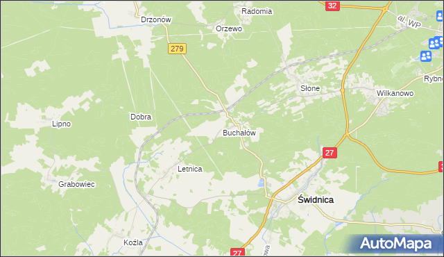 mapa Buchałów, Buchałów na mapie Targeo