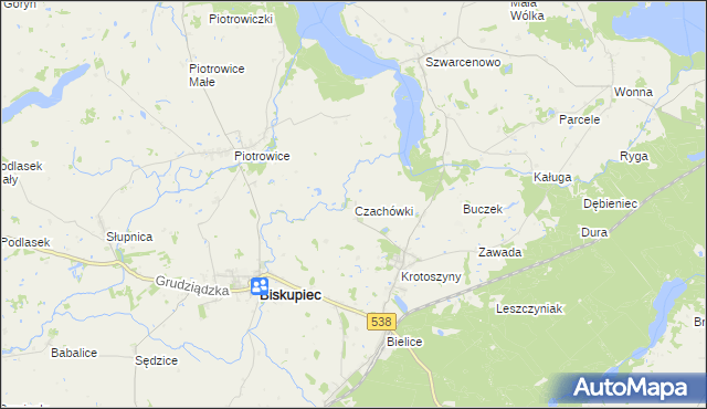 mapa Czachówki, Czachówki na mapie Targeo
