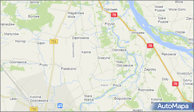 mapa Grażyna, Grażyna na mapie Targeo