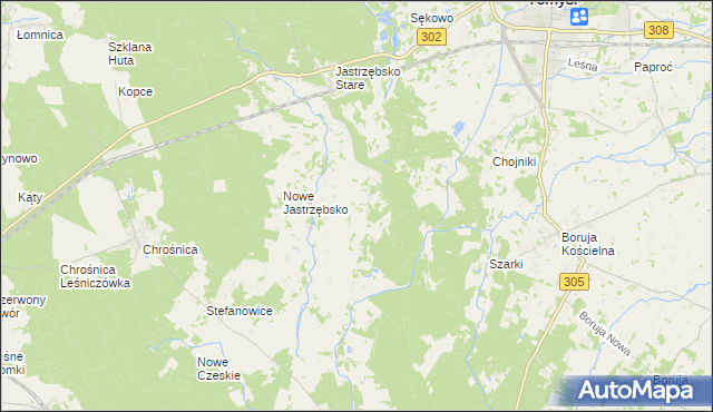 mapa Grubsko, Grubsko na mapie Targeo