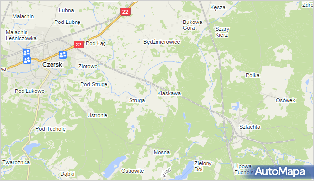 mapa Klaskawa, Klaskawa na mapie Targeo