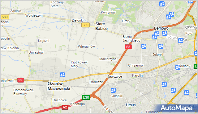 mapa Macierzysz, Macierzysz na mapie Targeo