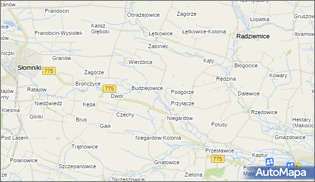 mapa Piotrkowice Wielkie, Piotrkowice Wielkie na mapie Targeo