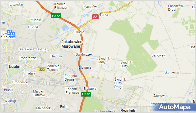 mapa Świdnik Mały, Świdnik Mały na mapie Targeo