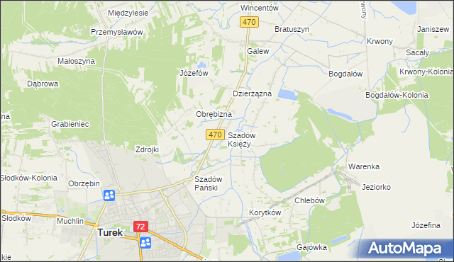 mapa Szadów Księży, Szadów Księży na mapie Targeo