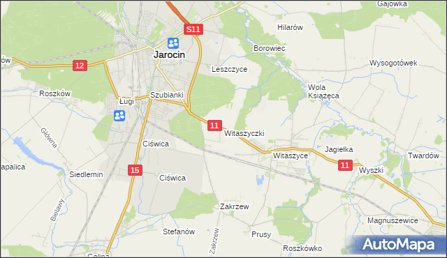 mapa Witaszyczki, Witaszyczki na mapie Targeo