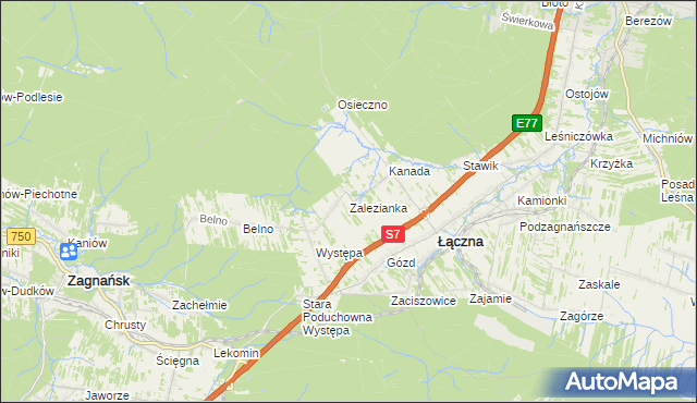 mapa Zalezianka, Zalezianka na mapie Targeo