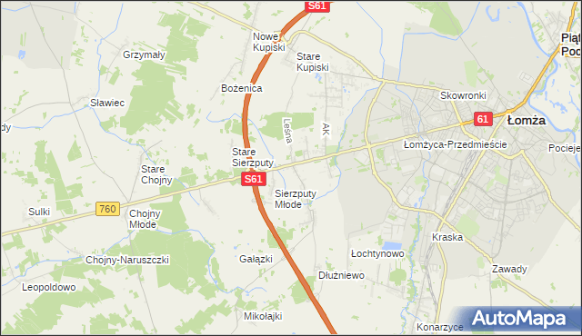 mapa Janowo gmina Łomża, Janowo gmina Łomża na mapie Targeo