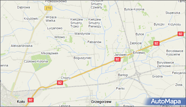 mapa Kiełczewek, Kiełczewek na mapie Targeo