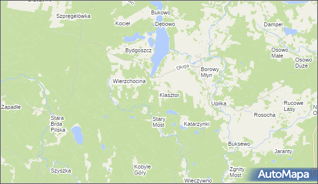 mapa Klasztor gmina Lipnica, Klasztor gmina Lipnica na mapie Targeo