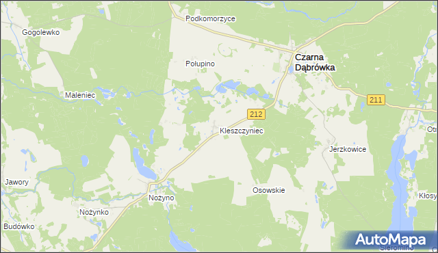 mapa Kleszczyniec, Kleszczyniec na mapie Targeo