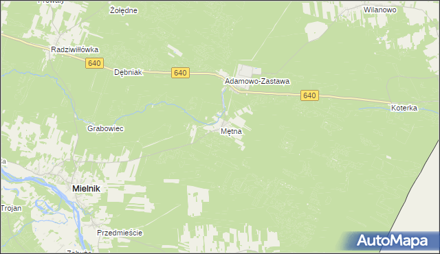 mapa Mętna, Mętna na mapie Targeo