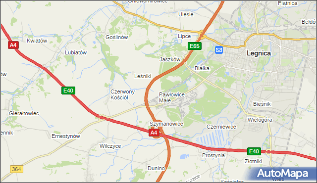 mapa Pawłowice Małe gmina Krotoszyce, Pawłowice Małe gmina Krotoszyce na mapie Targeo